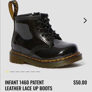 Baby Girl’s Dr. Martens Patent Leather Lace Up Boots